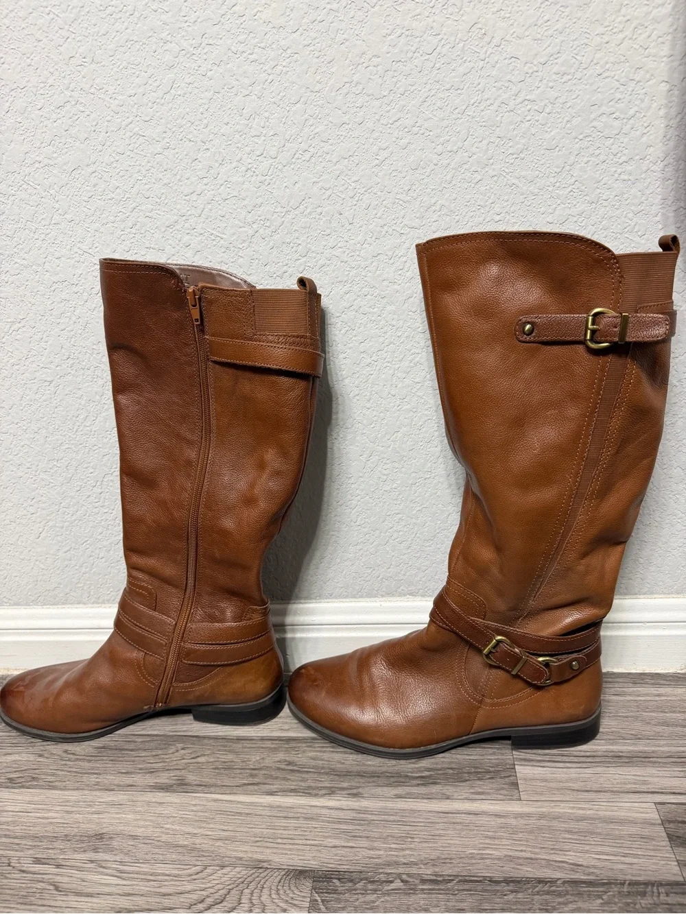 Naturalizer Women's Cognac Brown Over-the-Knee Leather Boots